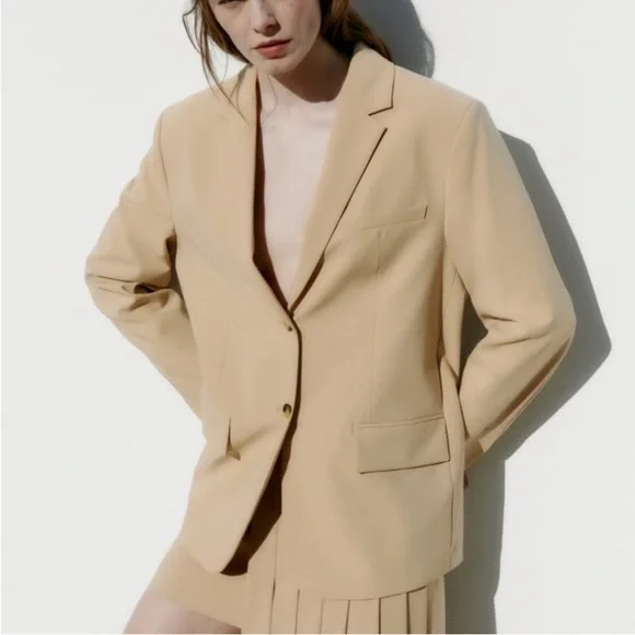Zara Women's Beige Blazer - Picture 12 of 13